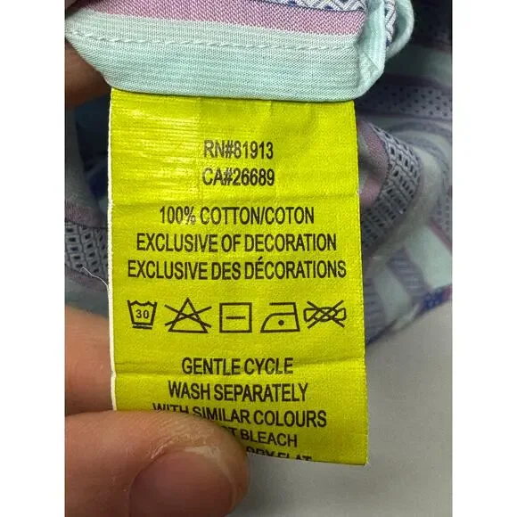 Robert Graham Men's Long Sleeve Classic Fit Striped Button Up Shirt - Size XL - Picture 4 of 4